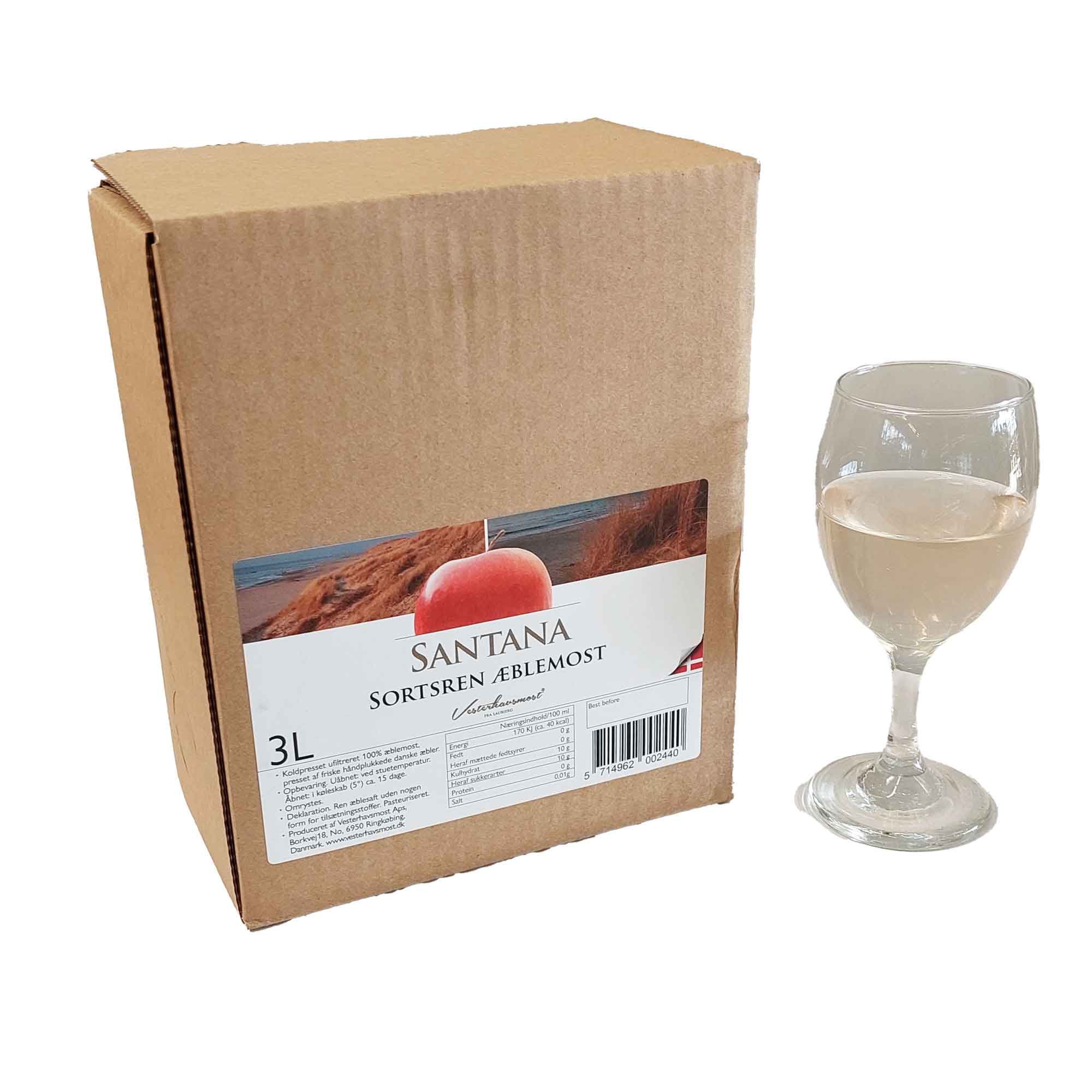 Santana apple must - Bag-in-Box 3L x 3 pcs - Danish produced