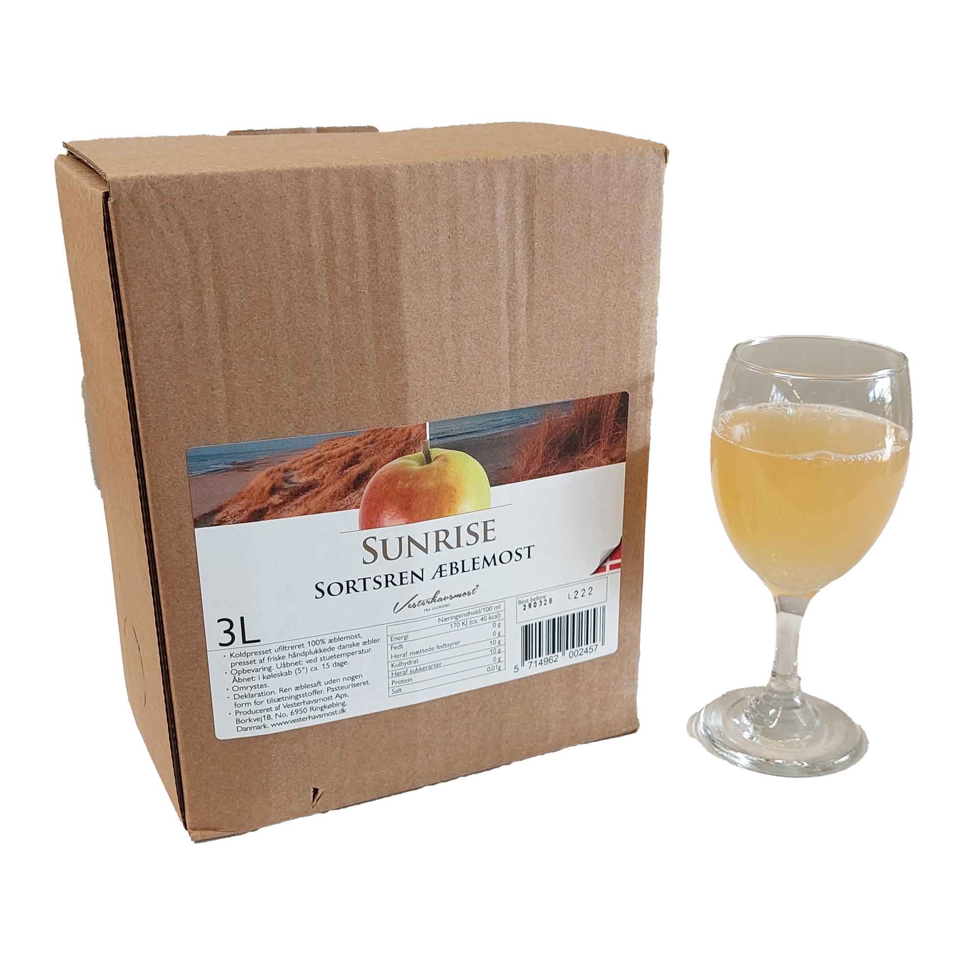 Sunrise Apfelsaft - Karton 3L x 3 Stück