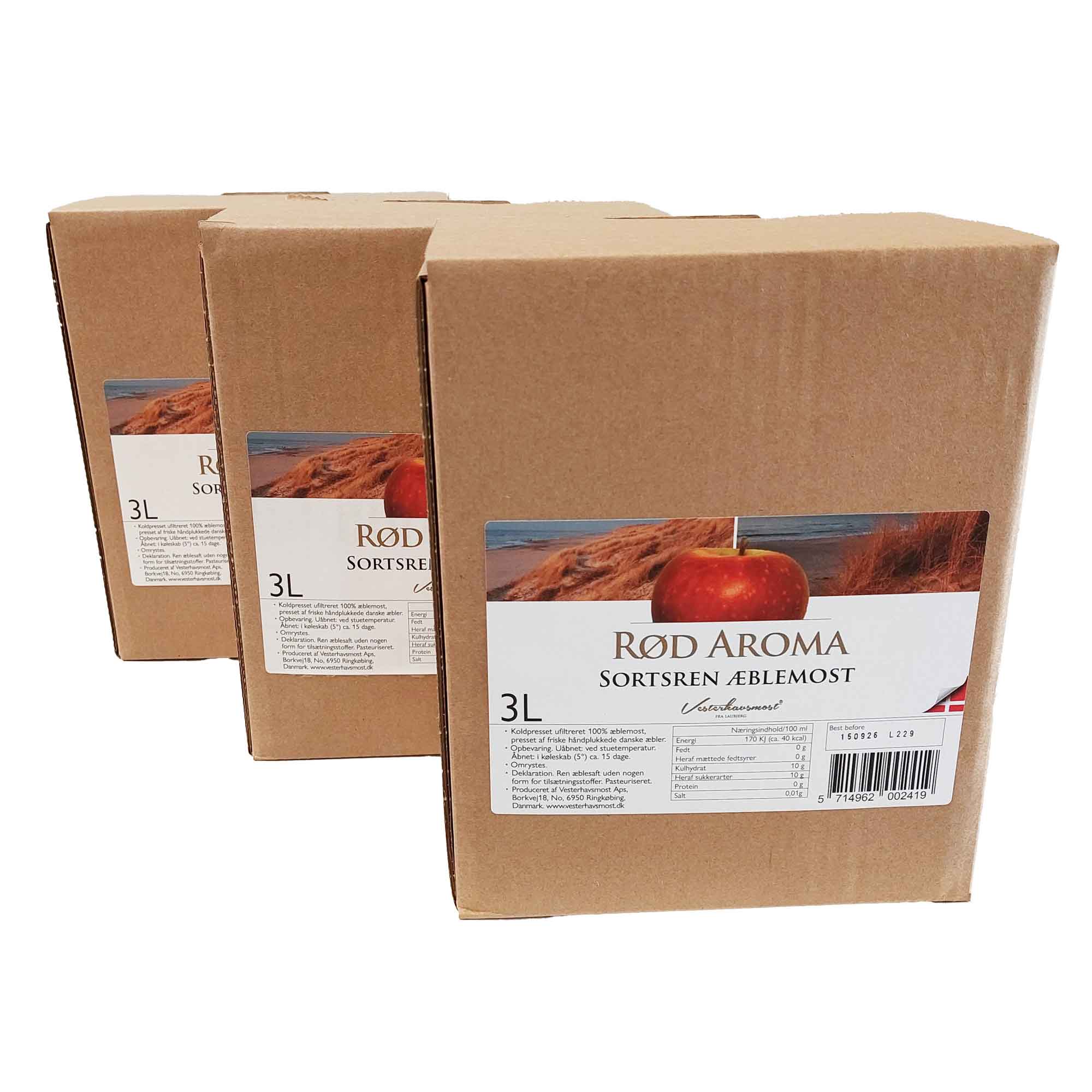 Red Aroma apple must - Bag-in-Box 3L x 3 pcs - West Coast cider