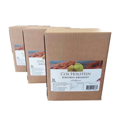 Cox Holstein æblemost  - Bag-in-Box 3L x 3 stk