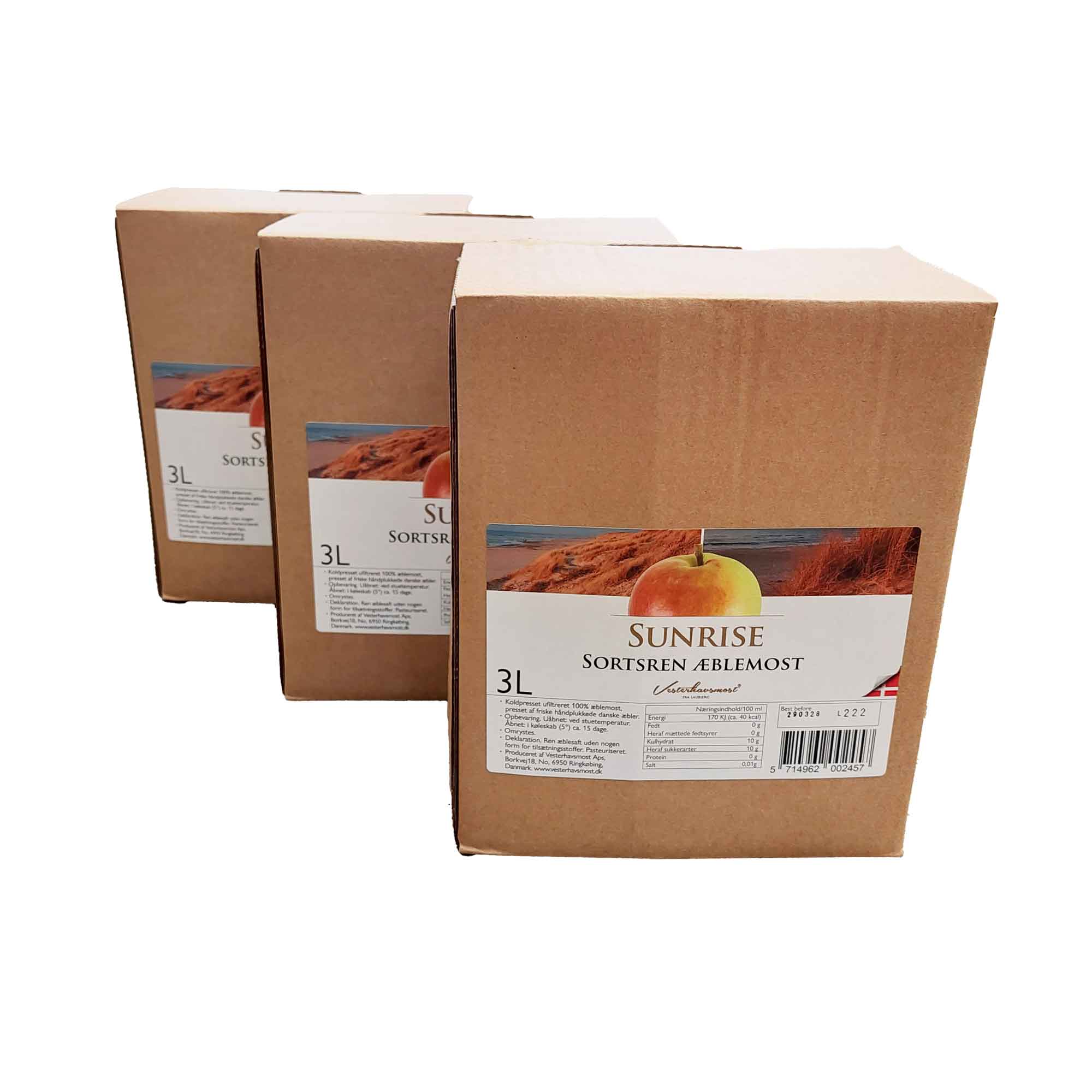 Sunrise apple must - Bag-in-Box 3L x 3 pcs - Vesterhavs cider